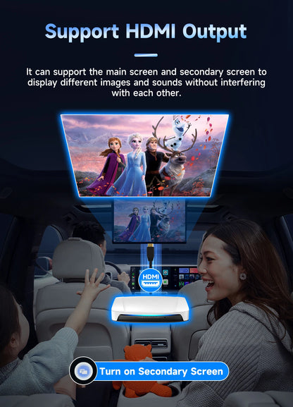 2024 New CarlinKit Android 13 CarPlay AI Box HDMI Wireless CarPlay Android Auto TV Video Box Qualcomm SDM660 8-Core Split Screen