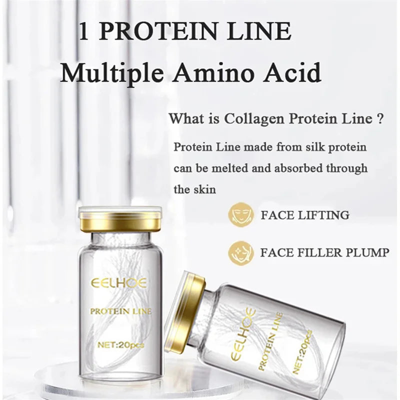 Protein Thread Lifting Kit Face Lift Firming Absorbable Anti-Aging Facial Serum Collagen Wrinkle Remove Skin Care Essence 2024