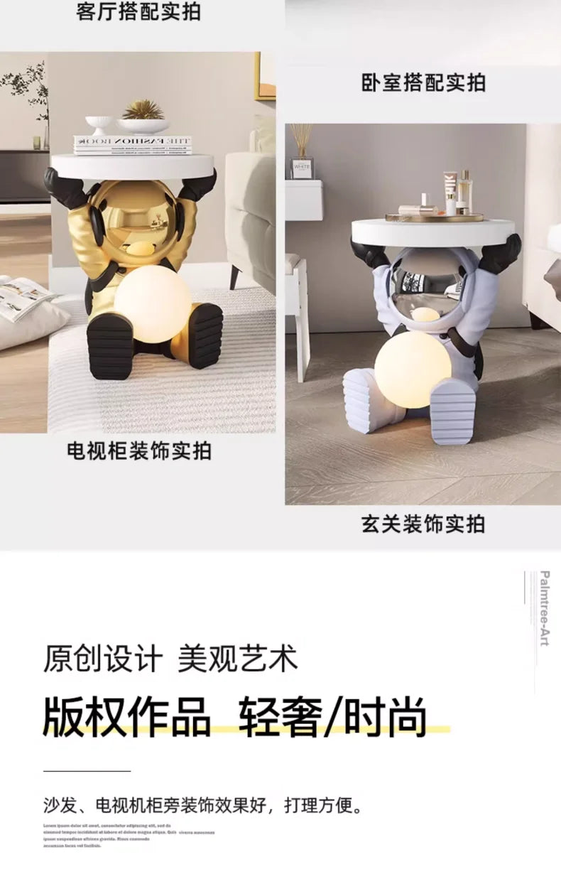 Astronaut Floor-standing Coffee Table, Home Accessories, Bedside Table, Smart Furniture, Light-emitting, Bluetooth Speaker