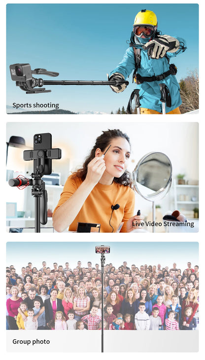 Selfie Stick with Stabilizer Auto Face Tracking Tripod for Mobile Wireless Selfie Stick Tripod Handheld Gimbal Stabilizer