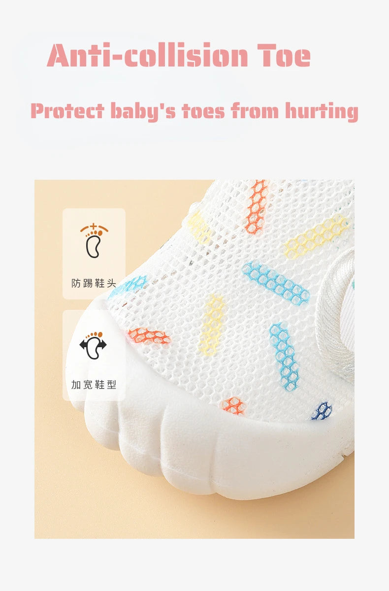 Summer Breathable Air Mesh Kids Sandals 1-4T Baby Unisex Casual Shoes Anti-slip Soft Sole First Walkers Infant Lightweight Shoes