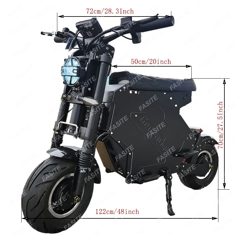 72V Electric Hyper Scooter Motorcycle 10000 Watt Bike Fast Fat Wheele 5000W 52V 50MPH 120 KMH Off Road Mopeds Escooter for Adult