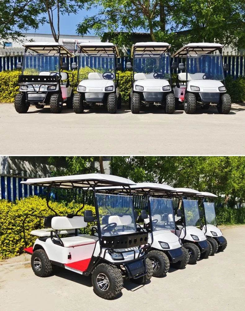 Newly Designed Fuel Golf Cart With Cargo Tank, 4-Seater, Four-Wheel Front And Rear Independent Suspension, 350cc Gasoline Engine - MarvelouStoree