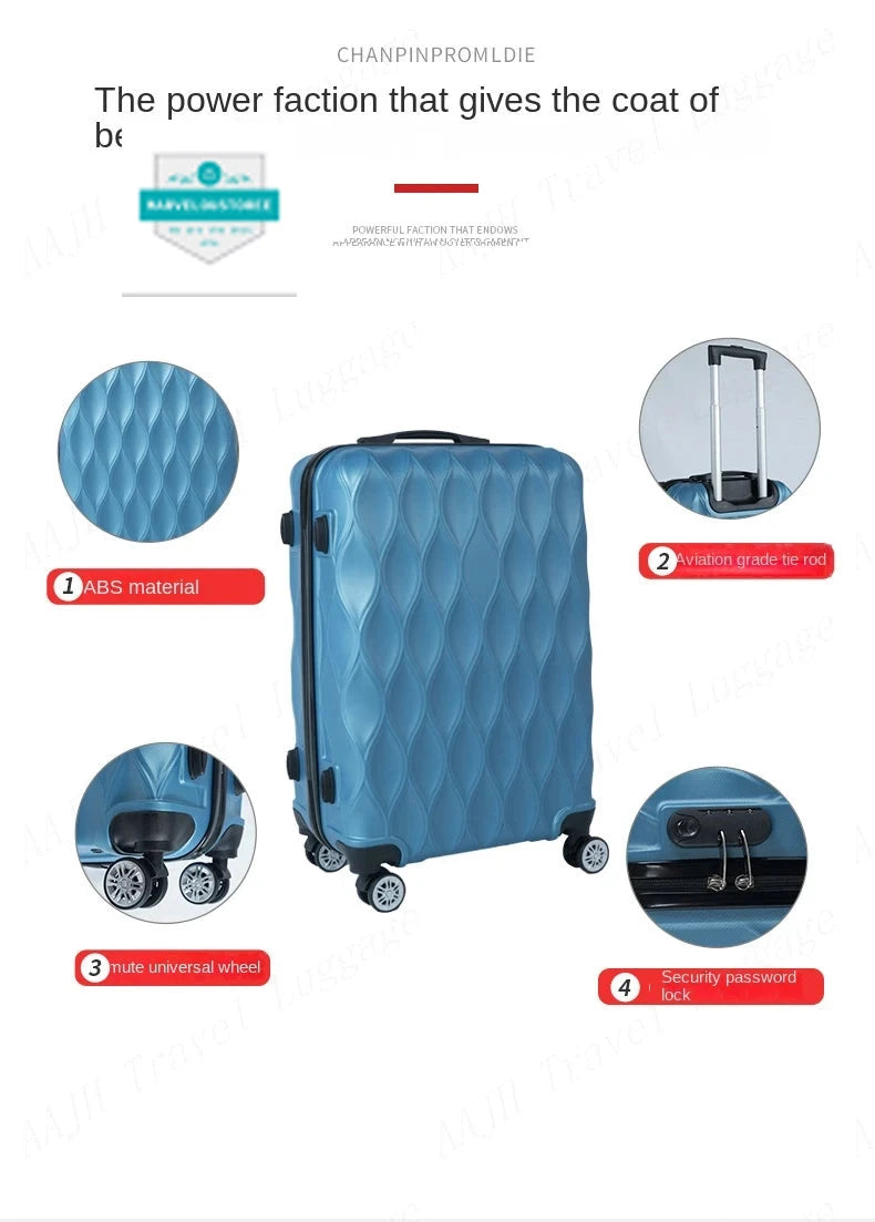 Luggage sets 4 piece 14/20/24/28 inch suitcase password trolley case male and female luggage travel bags suitcase trip cabin