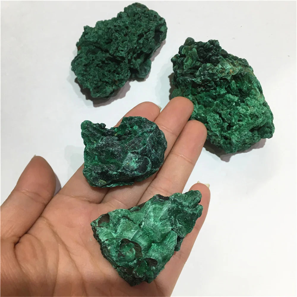 High Quality Natural Malachite Raw Stone Malachite Crystal Clastic Rock Cube Collectible Witchcraft Magic Minerals Specimen