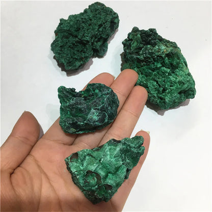 High Quality Natural Malachite Raw Stone Malachite Crystal Clastic Rock Cube Collectible Witchcraft Magic Minerals Specimen