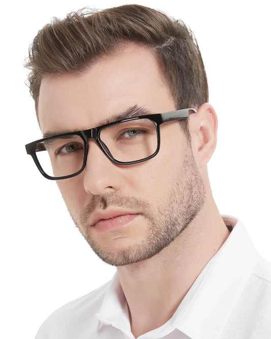 Square Reading Glasses For Men Hyperopia Optical Eyeglasses Frame Presbyopia Glasses Classic Eyewear Magnifying Readers +1.25 +1 - MarvelouStoree