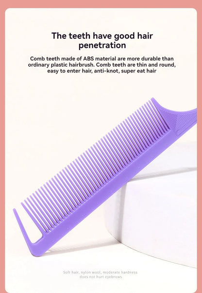 New Three-piece Hair Brush Set Sharp-tail Comb Three-row Hair Comb Steel Needle Mouse Tail Comb Toothbrush Eyebrow Brush Tool