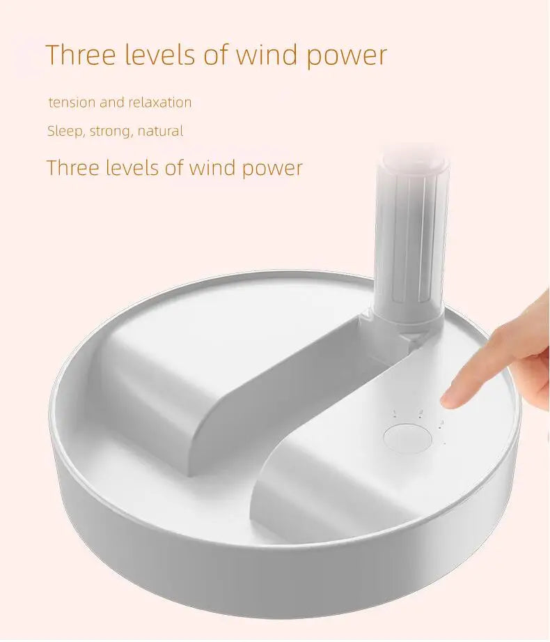 7200mah Portable Fan Rechargeable Mini Folding Telescopic Floor Low Noise Summer Fan Cooling For Household Bedroom