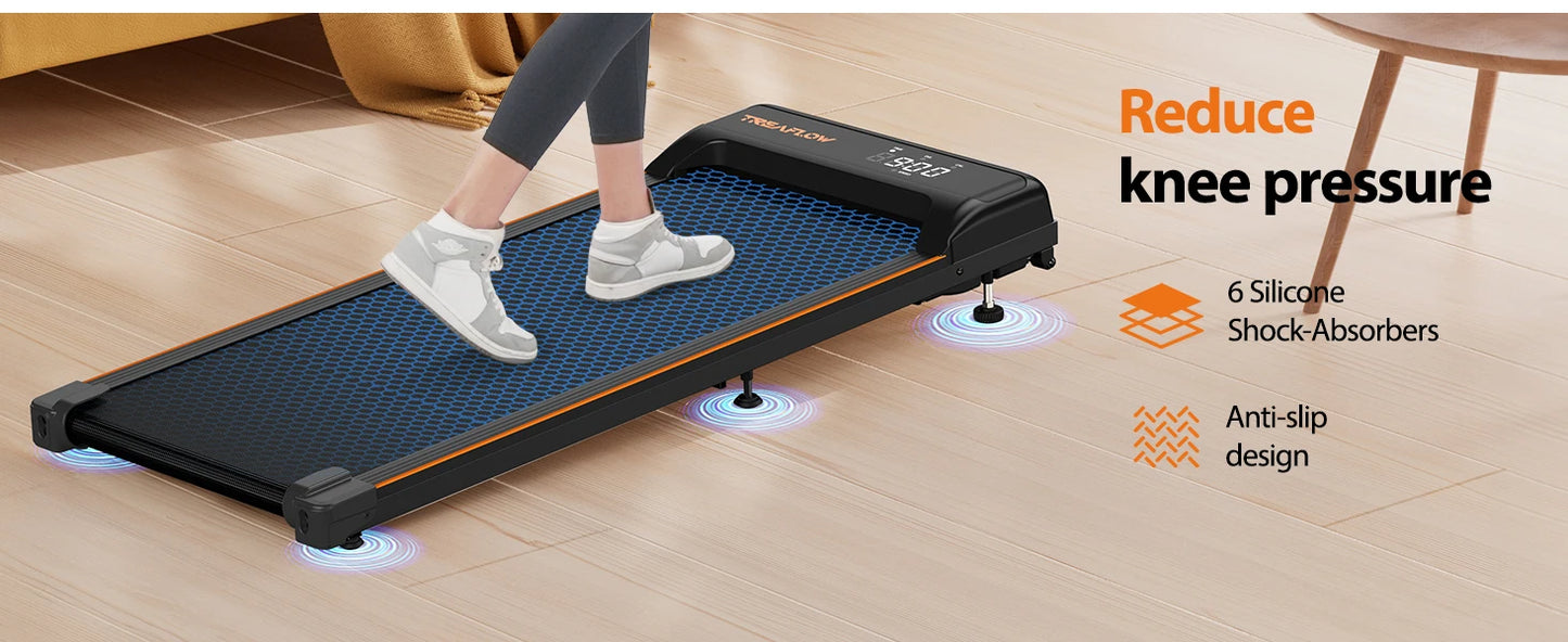 Walking Pad,Treadmill with Incline for Home Office, 2.5HP Portable Under Desk Treadmill with 265 Lbs Capacity,Remote Control, Le