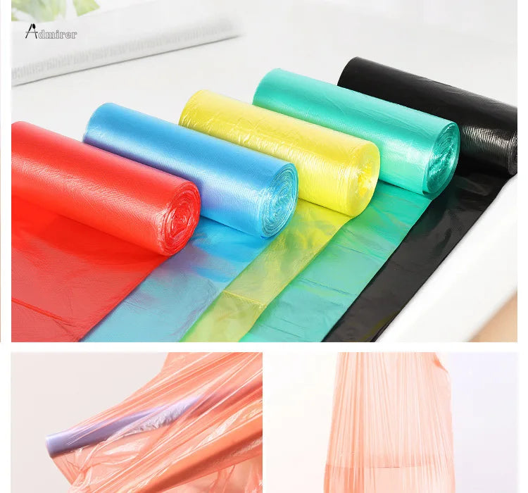 5 Rolls 1 Pack 100Pcs Household High Quality Disposable Trash Pouch Kitchen Storage Garbage Bags Cleaning Waste Bag Plastic Bag