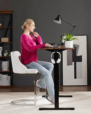 Standing Desk, Adjustable Height Electric Sit Stand Up Down Computer Table, 48x24 Inch Ergonomic Rising Desks for Work - MarvelouStoree