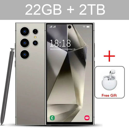 2024 S24 Ultra 7.3HD Global Version Mobile CASE Phones Original Smartphone 5G Dual SIM Android 14 Cell Phone 7800mAh 108MP Cellphones - MarvelouStoree