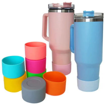 7.5cm Silicone Cup Boot for 40oz  Large Capacity Coffee Tumbler Ice Flow Flip 30oz 20 oz Bottle Cover Bottom Sleeve Cover