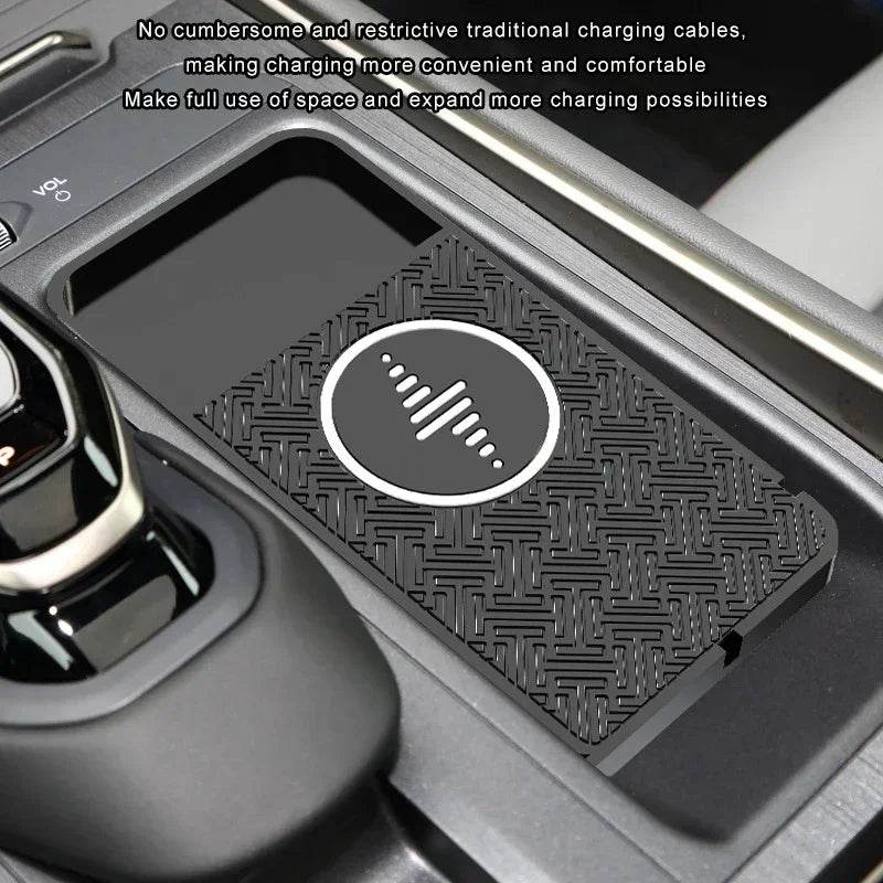 15W Fast Car Wireless Charger Pad for iPhone 15 14 13 12 X Samsung Huawei AirPods Phone Non-slip Quick Car Wireless Charging Pad - MarvelouStoree