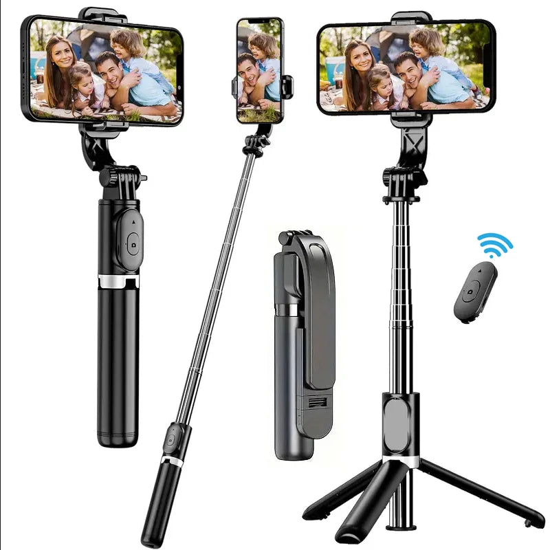 W&O C01 Telescopic Selfie Stick Tripod Monopod Stand Mobile Phone Support Wireless Gimbal Stabilizer For iPhone Android Holder