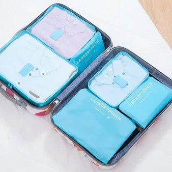 Large capacity travel storage bag six piece set storage bag multifunctional Korean clothing storage bag six piece set