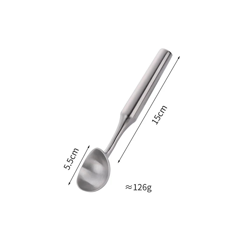 1PC Ice Cream Scoops Stainless Steel Ice Cream Digger Non-Stick Fruit Ice Ball Maker Household Watermelon Ice Cream Spoon Tool