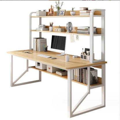 Computer Study Desk With Storage Bookshelf Office Workstation Organizer Desk for Home Students Professionals Length 100/120cm - MarvelouStoree