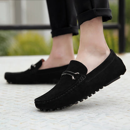 Leather Men Fashion Business Shoes New Men Loafers Lightweight Mens Slip on Shoes 2024 Handmade All-match for Men Driving Shoes