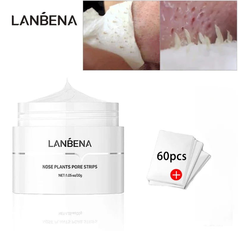 LANBENA Blackhead Remover Nose Mask Pore Strip Black Mask Peeling Acne Treatment Face Deep Cleansing Skin Care Korea Cosmetics