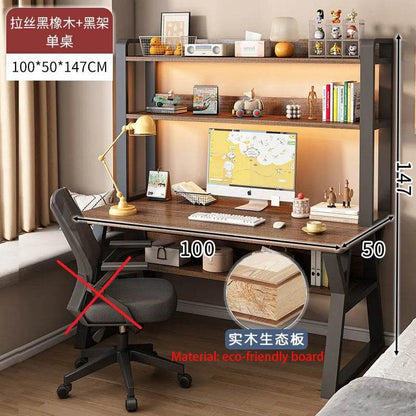 Computer Study Desk With Storage Bookshelf Office Workstation Organizer Desk for Home Students Professionals Length 100/120cm - MarvelouStoree