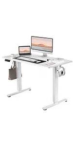 Standing Desk, Adjustable Height Electric Sit Stand Up Down Computer Table, 48x24 Inch Ergonomic Rising Desks for Work - MarvelouStoree