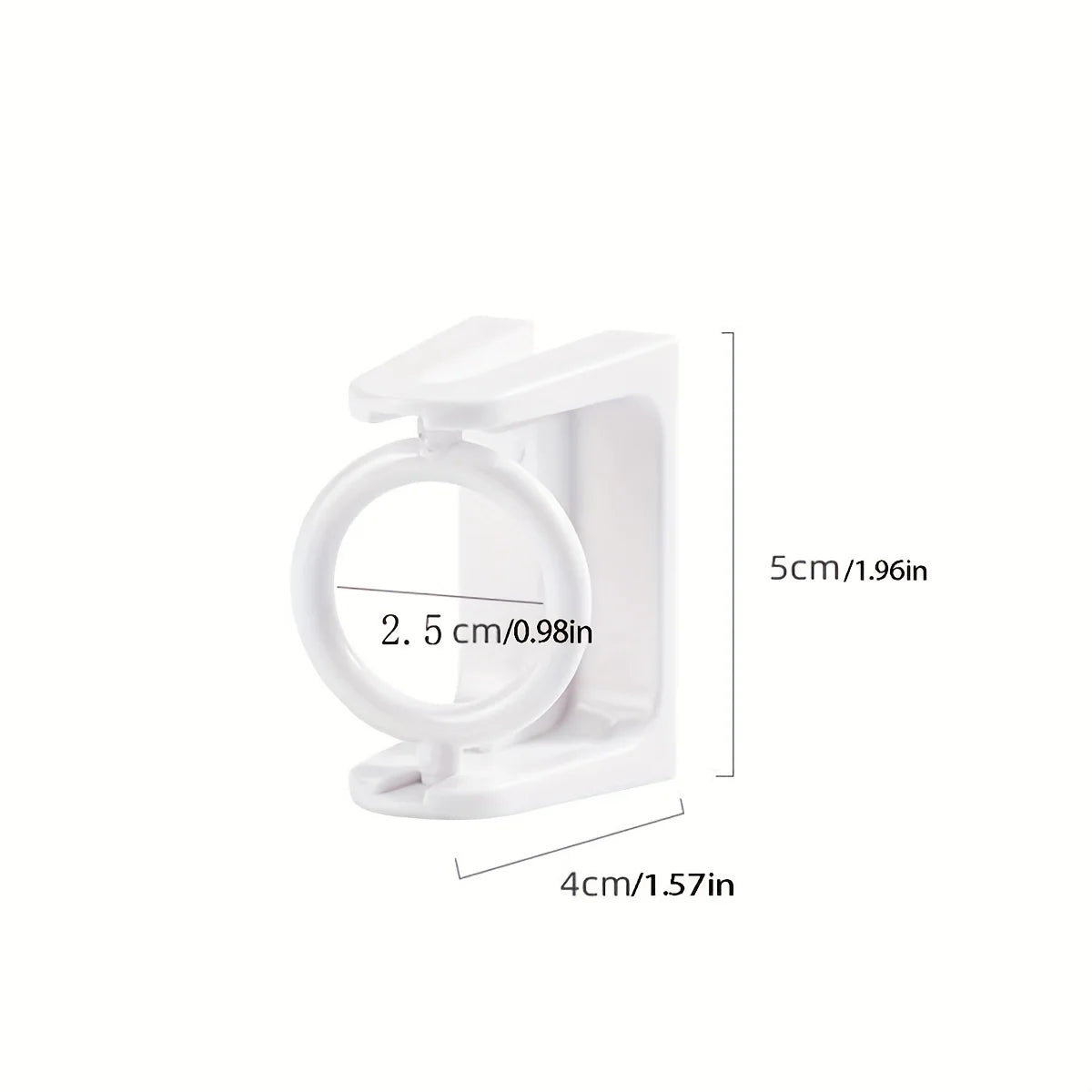 360° Rotatable Retractable Pole Fixator for Non-drilling Strong Adhesive Hooks Towel Rod Shower Curtain Rod Bracket