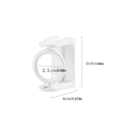 360° Rotatable Retractable Pole Fixator for Non-drilling Strong Adhesive Hooks Towel Rod Shower Curtain Rod Bracket