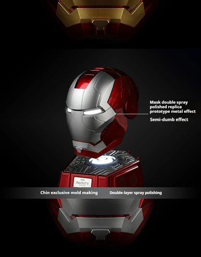 2024 New 1:1 Collection Iron Man Mk5 Helmet Black Gold Black Silver Touch Luminous Cool Handsome Helmet Halloween Birthday Gift