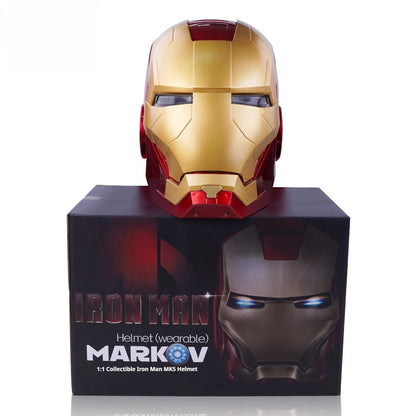 2024 New 1:1 Collection Iron Man Mk5 Helmet Black Gold Black Silver Touch Luminous Cool Handsome Helmet Halloween Birthday Gift