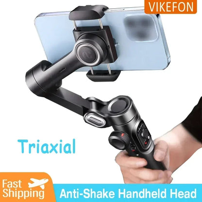 VIKEFON New 3-Axis Handheld Gimbal Wheel Selfie Stick Outdoor Photography Tiktok Vlog Recording With Fill Light for iOS  Android