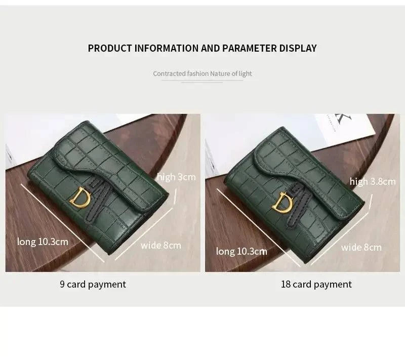 Women's Wallet Short 2024 New Korean Style D Letter Buckle Coins Purses Wallet Card Bag Key Wallet Luxury carteras para mujeres