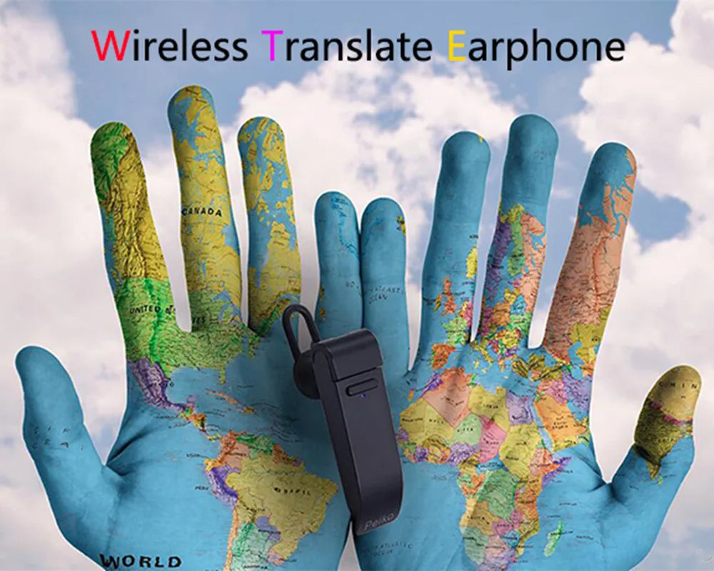 Voice translator Peiko 25 Languages Intelligent Wireless Bluetooth Translated Earphone Business car handsfree Headset earpuds