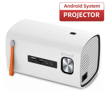 T100 Android System Projector 720P Wireless Phone Same-Screen MINI Projector Home Theater Player for iOS/Android/PC Projection