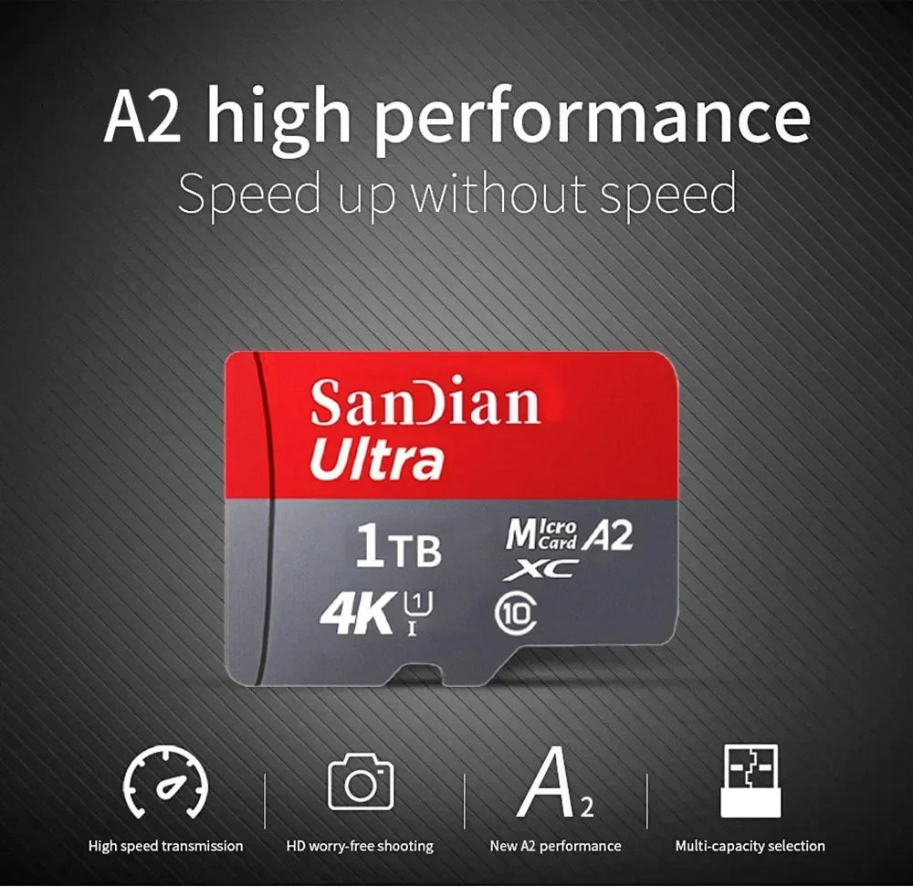 High Speed Memory Card Original SD Card 1TB 2TB Class 10 Large Capacity Storage Device Sd Memory Card for PC/Laptop/Mac/Camera