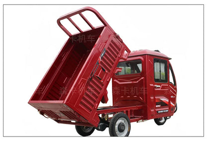 Semi-enclosed electric tricycle with shed, adult truck, farm truck, household battery car