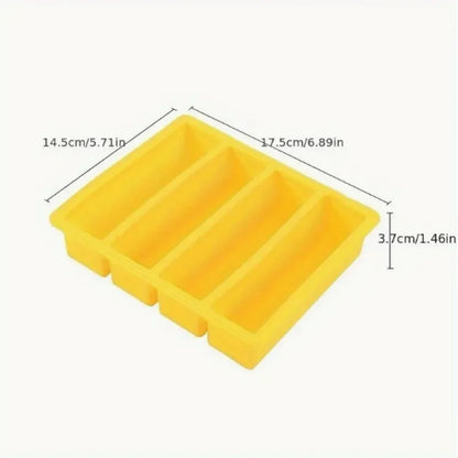 4 Grid Ice Tray Mold Food Freezing Container With Lid Silicone Soup Ice Cube Square Tray Mold DIY Ice Maker Ice Cube Tray