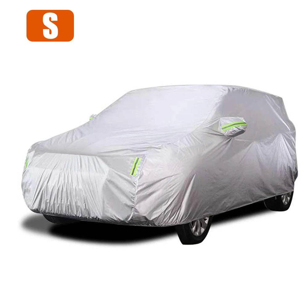 S-XXL Car Cover Sedan Full Covers with Reflective Strip Sunscreen Protection Dustproof&Waterproof UV Scratch-Resistant Universal - MarvelouStoree