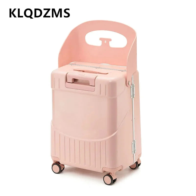 KLQDZMS Luggage Children's Multifunctional Boarding Box ABS + PC Trolley Case Large-capacity Password Box 20 Inches Suitcase