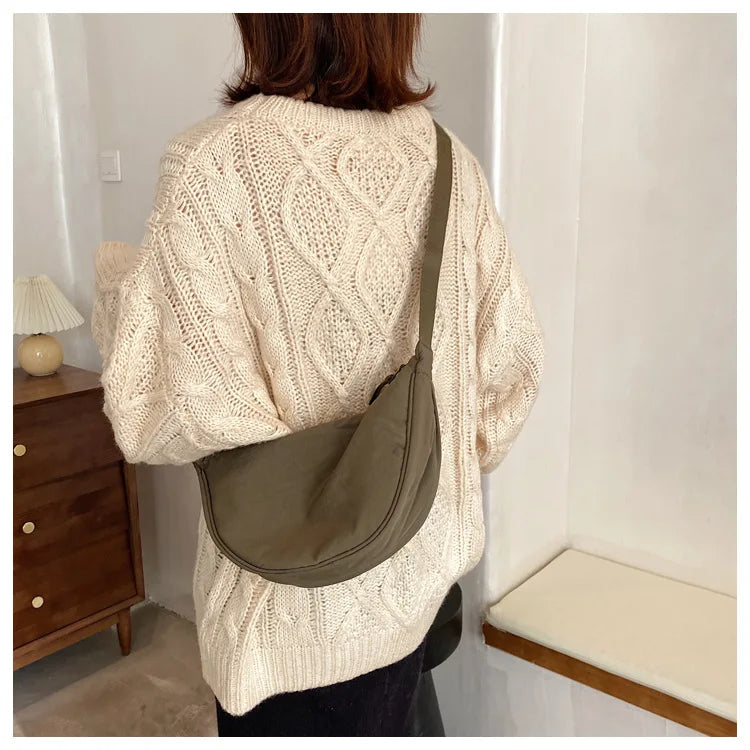 Casual Nylon Hobos Crossbody Bag for Women Designer Shoulder Bags Large Capacity Tote Lady Travel Shopper Bag Female Purses 2024