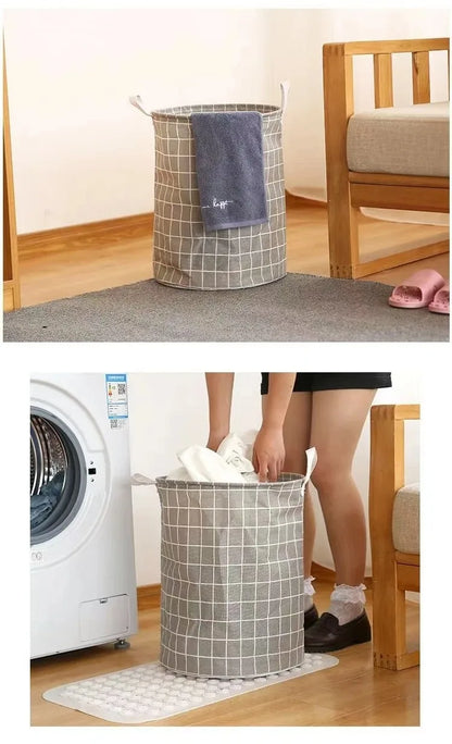 1pc Round Dirty Clothes Basket, Laundry Basket, Portable Dirty Clothes Hamper