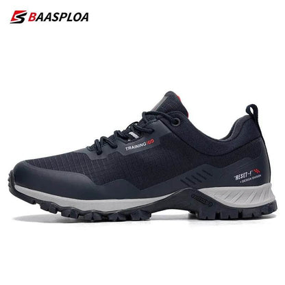 Baasploa New Men Anti-Skid Wear Resistant Hiking Shoes Fashion Waterproof Outdoor Travel Shoes Sneaker Comfortable Male Shoes - MarvelouStoree