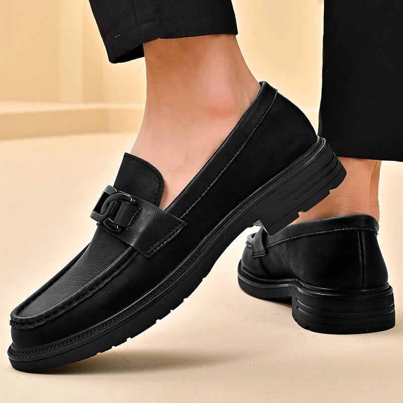 Handmade Casual Loafers Breathable Male Driving Flats Hot Sale Man Platform Business Shoes Genuine Leather Men's Slip on Shoes