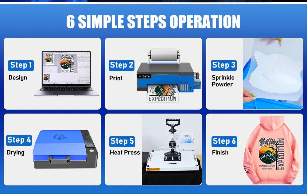 A4 L8058 DTF Printer A4 with Roll Feeder A4 XP600 DTF Transfer Printing Machine A4 with White Stirring System for DIY Clothes - MarvelouStoree