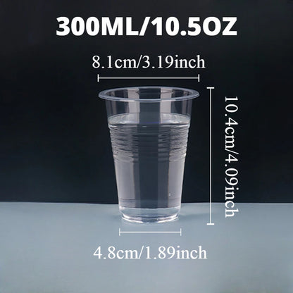 50/100PCS Clear Plastic Cups Disposable Outdoor Tableware Clear Plastic Cups Picnic Birthday Kitchen Wedding 130ML/200ML/300ML