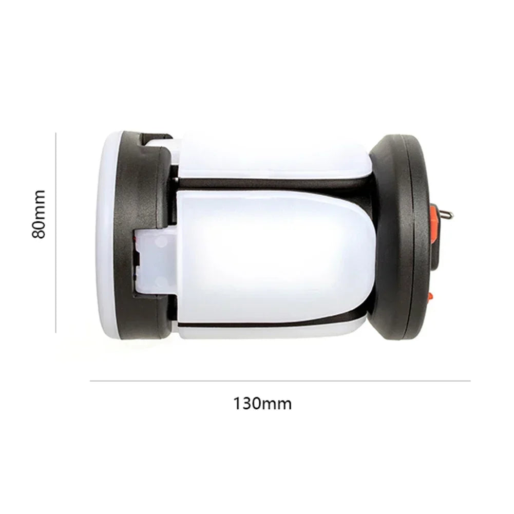 High Power Solar LED Camping Lantern Rechargeable 4500mAh 1000LM Emergency Power Bank Foldable 6 Light Modes for Camping Fishing