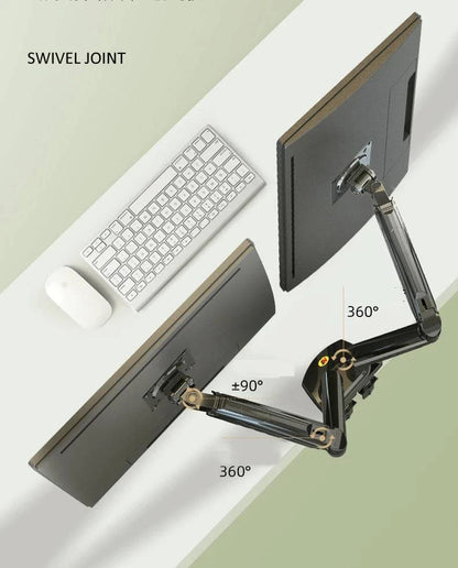 NB NEW F160 gas spring 17"-27"30" Dual Monitor Holder Arm desktop 360 rotate computer holder 2-9KG Monitor bracket USB3.0 port