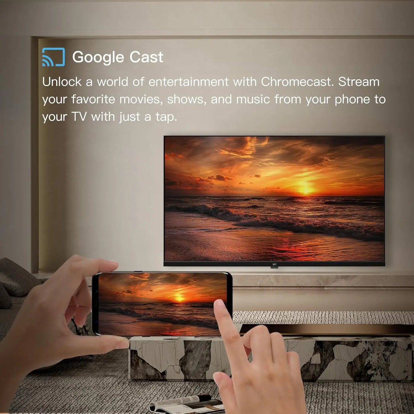 TV Google TV 4K UHD with Google Play and Google Cast Built-in, HDR 10, Dolby Vision Dolby Atmos, MEMC, Voice Remote, Stream Live