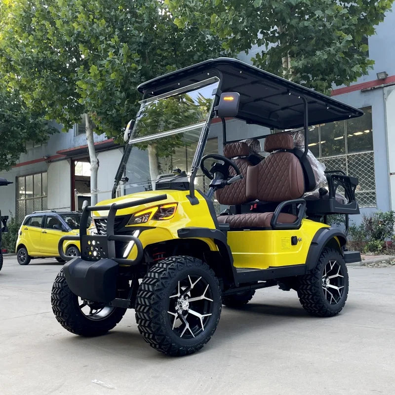 Best Free Custom Color 4 Passenger Sightseeing Car Electric Touring Mini Golf Cart 48V AC Motor Off-Road Vehicle Tourist Car